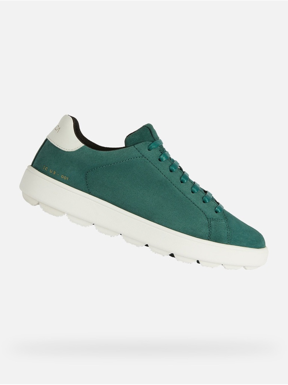 New Geox Spherica Ecub-1 Woman Low Top Sneakers in dark green/white size 7